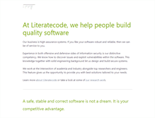 Tablet Screenshot of literatecode.com